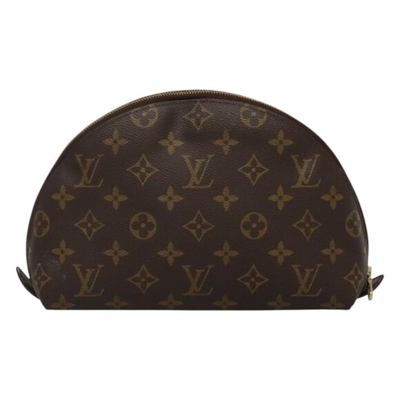 LOUIS VUITTON Monogram Trousse Demi Ronde Cosmetic Pouch M47520 LV Auth BA014 - Picture 3 of 16